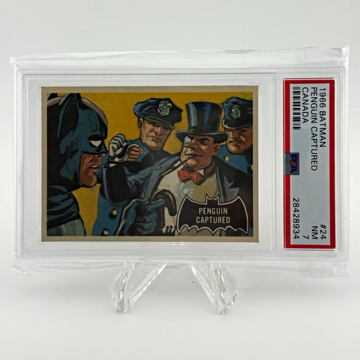 O-Pee-Chee 1966 Batman Canada Captured #24 Penguin Captured PSA 7 Graded