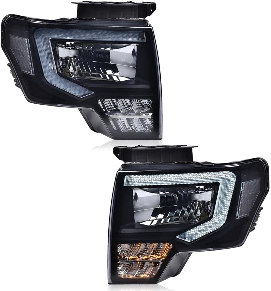LED DRL Headlights Assembly Fit 2009-2014 Ford F150 Faros Delanteros | Smoke Len LED DRL Headlights Assembly Fit 2009-2014 Ford F150 Faros Delanteros | Smoke Len