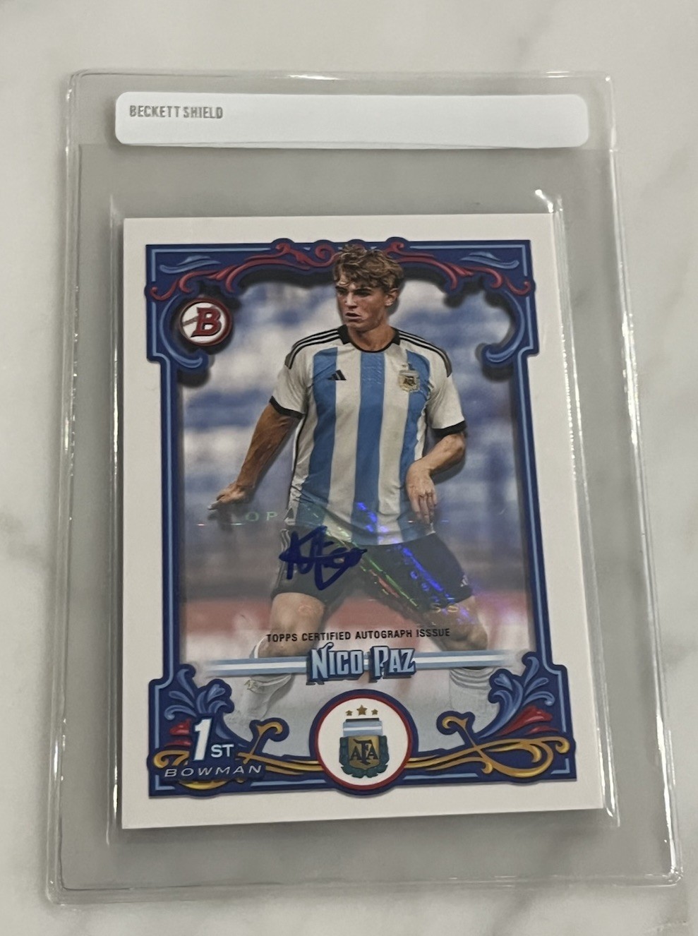 2023 Topps Filleted Nico Paz #34 Argentina RC Bowman 1st Card Auto Real Madrid