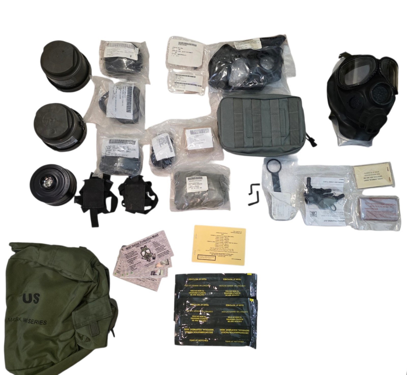 ULTIMATE Complete Full Kit M40 Gas Mask Purifying Respirator MEDIUM 