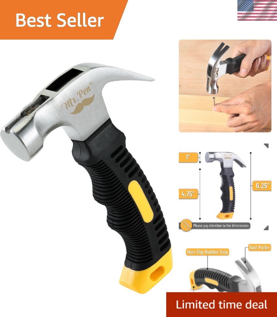 Yellow 8oz Claw Hammer - Perfect for Women, Home Repairs & Camping Adventures Yellow 8oz Claw Hammer - Perfect for Women, Home Repairs & Camping Adventures