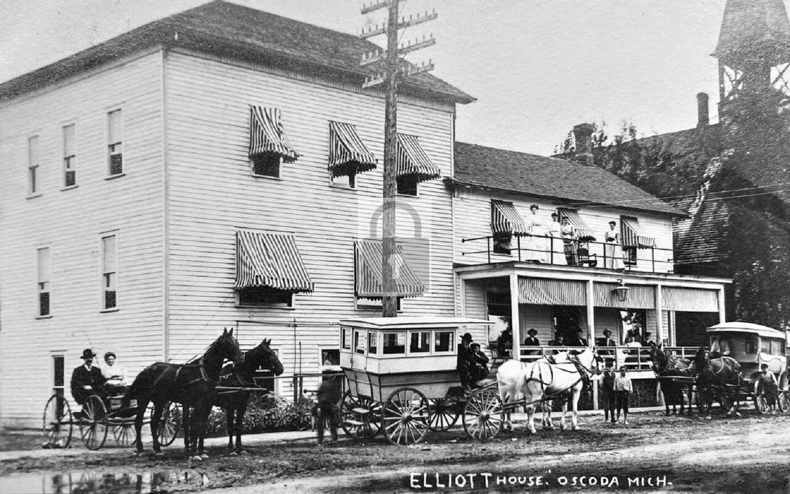 Elliott House Hotel Oscoda Michigan MI - 11x17 Reprint