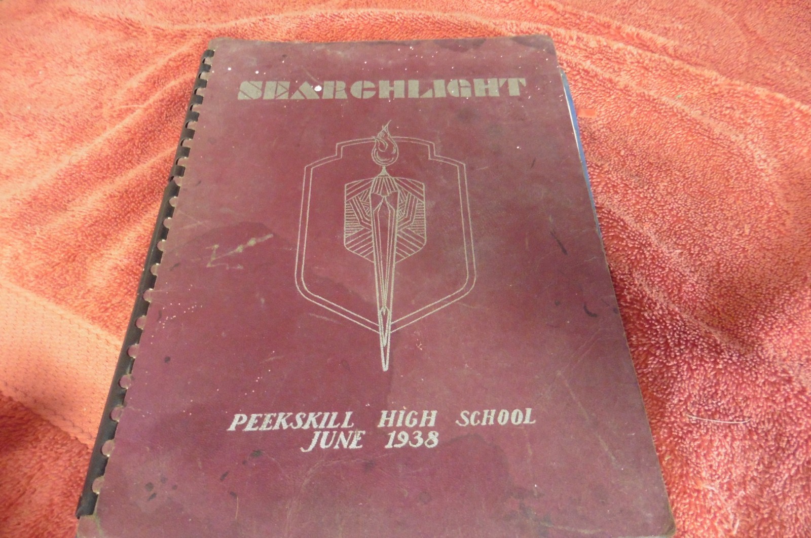 Antique Yearbook June 1938 Searchlight Peekskill High School