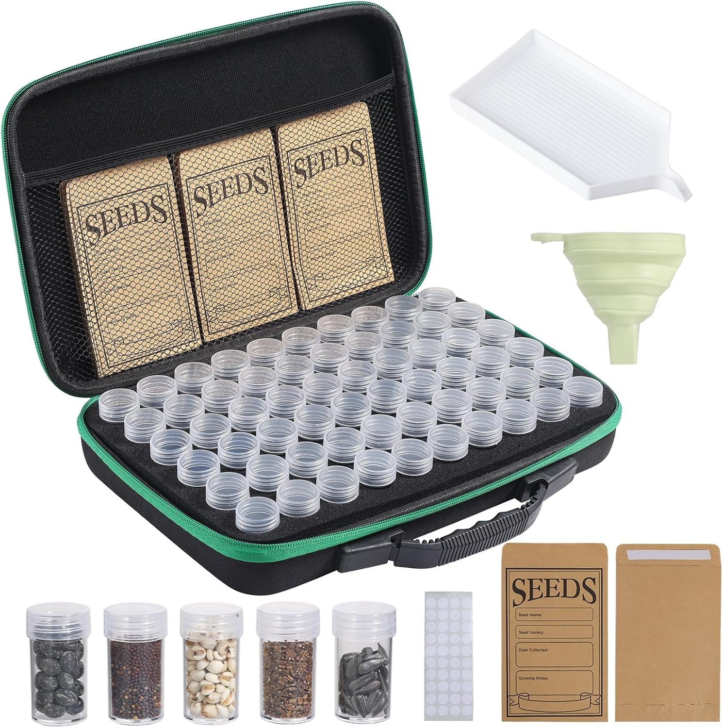 Seed Storage Box, Portable Seed Saving Box, Sturdy Seed Organizer Kit Seed Envel