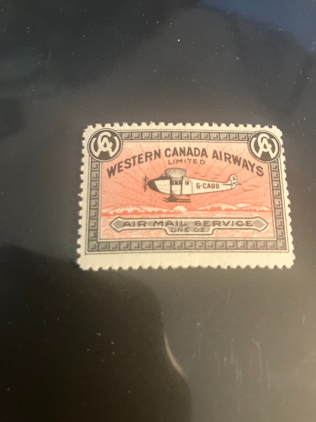Canada Semi Official Air Mail Stamp Western Canada Airways c192