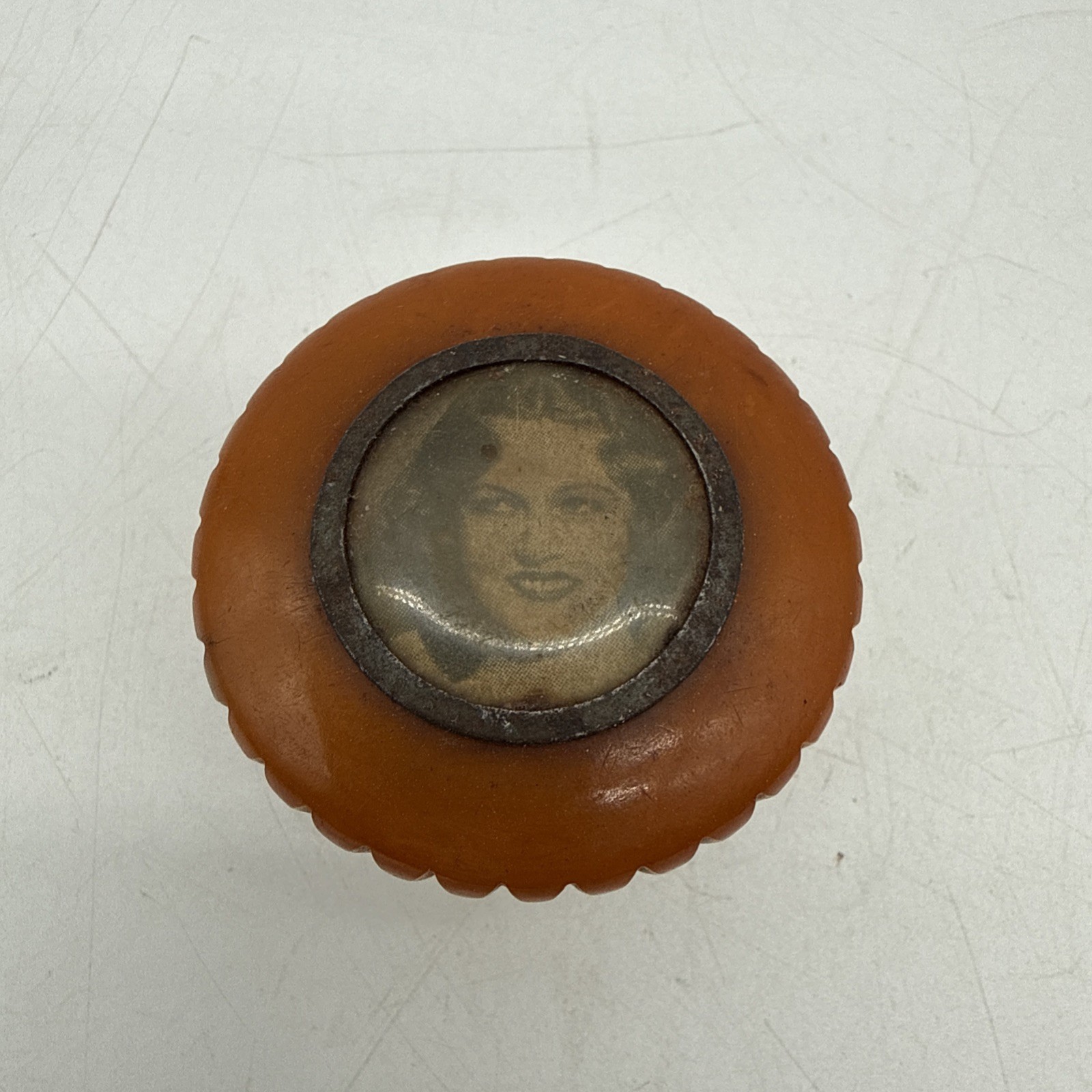 Vintage Steering Wheel Knob Amber Rat Rod Bakelite 1930s 1940s with Picture