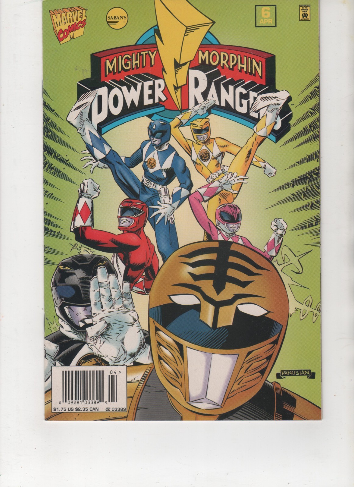 Mighty Morphin Power Rangers #6, Saban, Marvel, VF/NM 9.0, 1996, See Scans Mighty Morphin Power Rangers #6, Saban, Marvel, VF/NM 9.0, 1996, See Scans