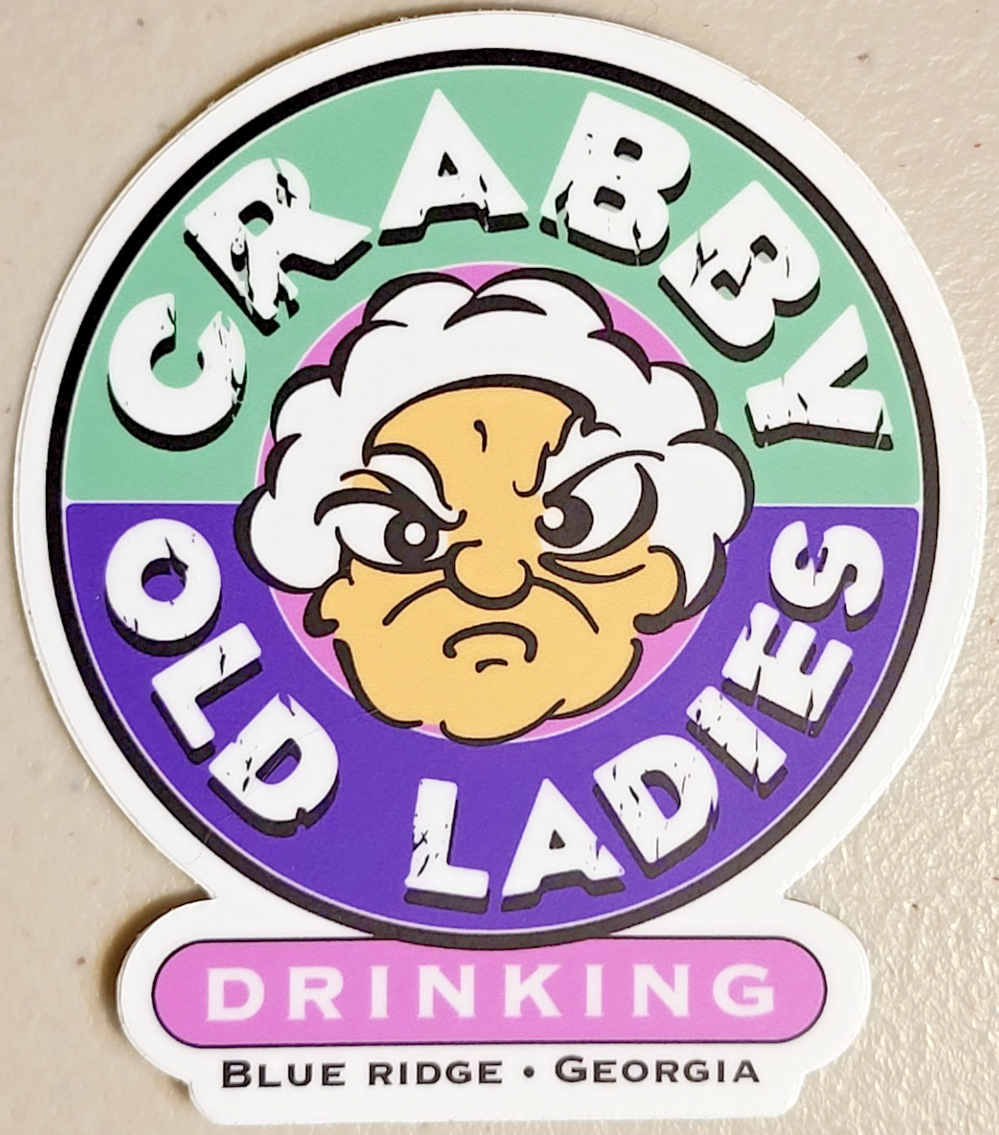 Grumpy Old Men Brewing Crabby Old Ladies Drinking Craft Beer Sticker Decal New