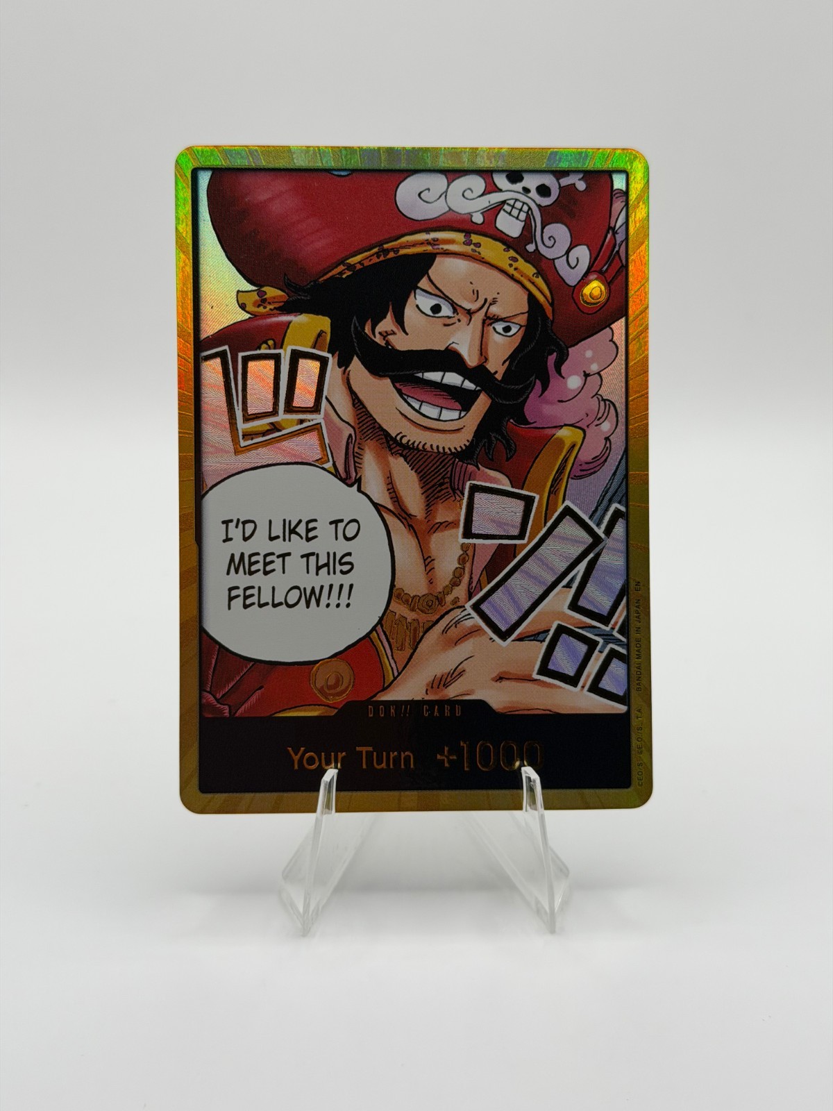 Gol D Roger Gold DON Card OP13 One Piece TCG Carrying On His Will Foil NM Gol D Roger Gold DON Card OP13 One Piece TCG Carrying On His Will Foil NM