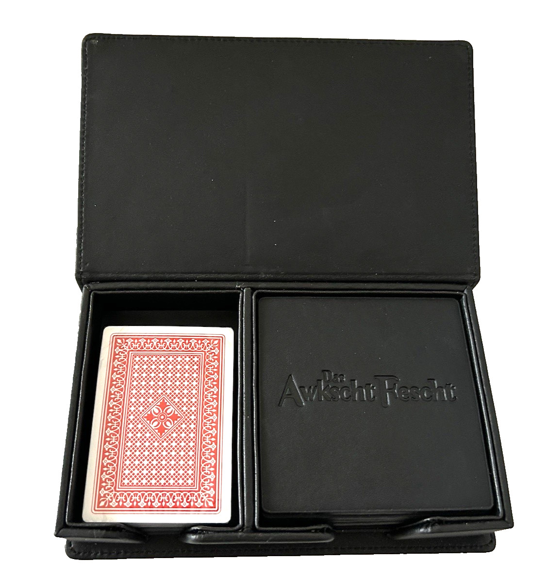 Vintage Das Awkscht Fescht Card & Coaster Set - Black  Case Macungie PA New