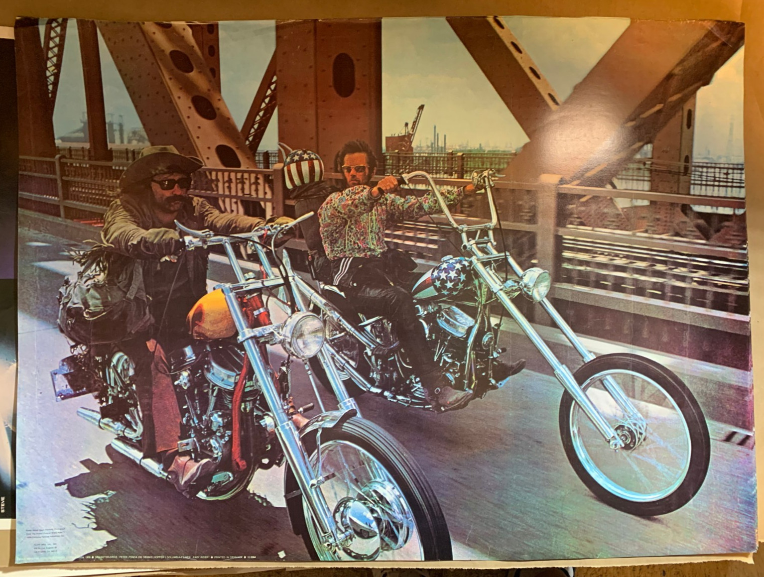 EASY RIDER VINTAGE 1970\'s MOTORCYCLE CHOPPER POSTER P Fonda Dennis Hopper -READ