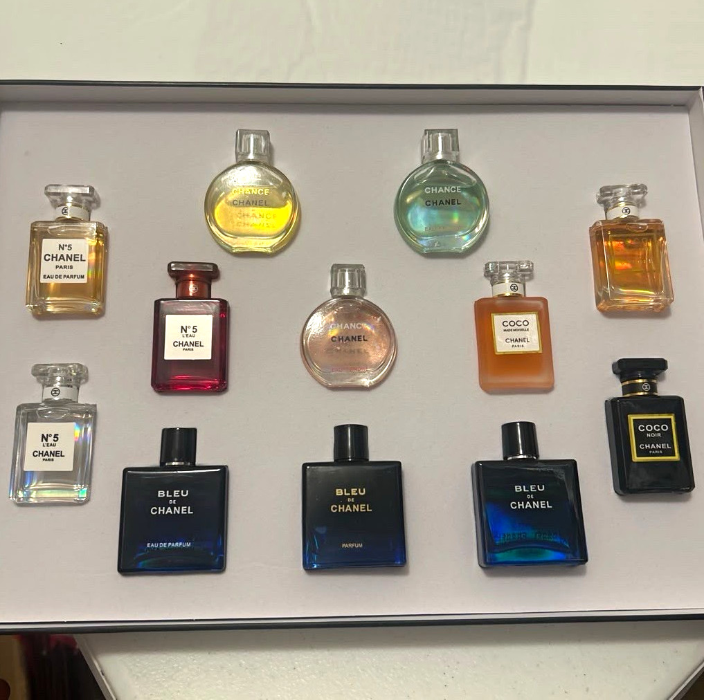 CHANEL Mini Perfume Bottle Set Gift Box & Bag N°5 COCO BLEU de CHANEL