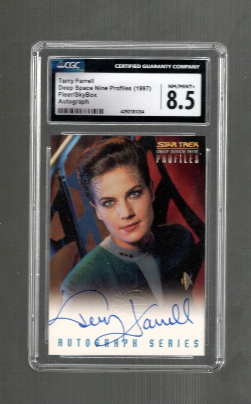 1997 SKYBOX DEEP SPACE NINE PROFILES TERRY FARRELL AUTOGRAPH CGC 8.5 NM/MINT+
