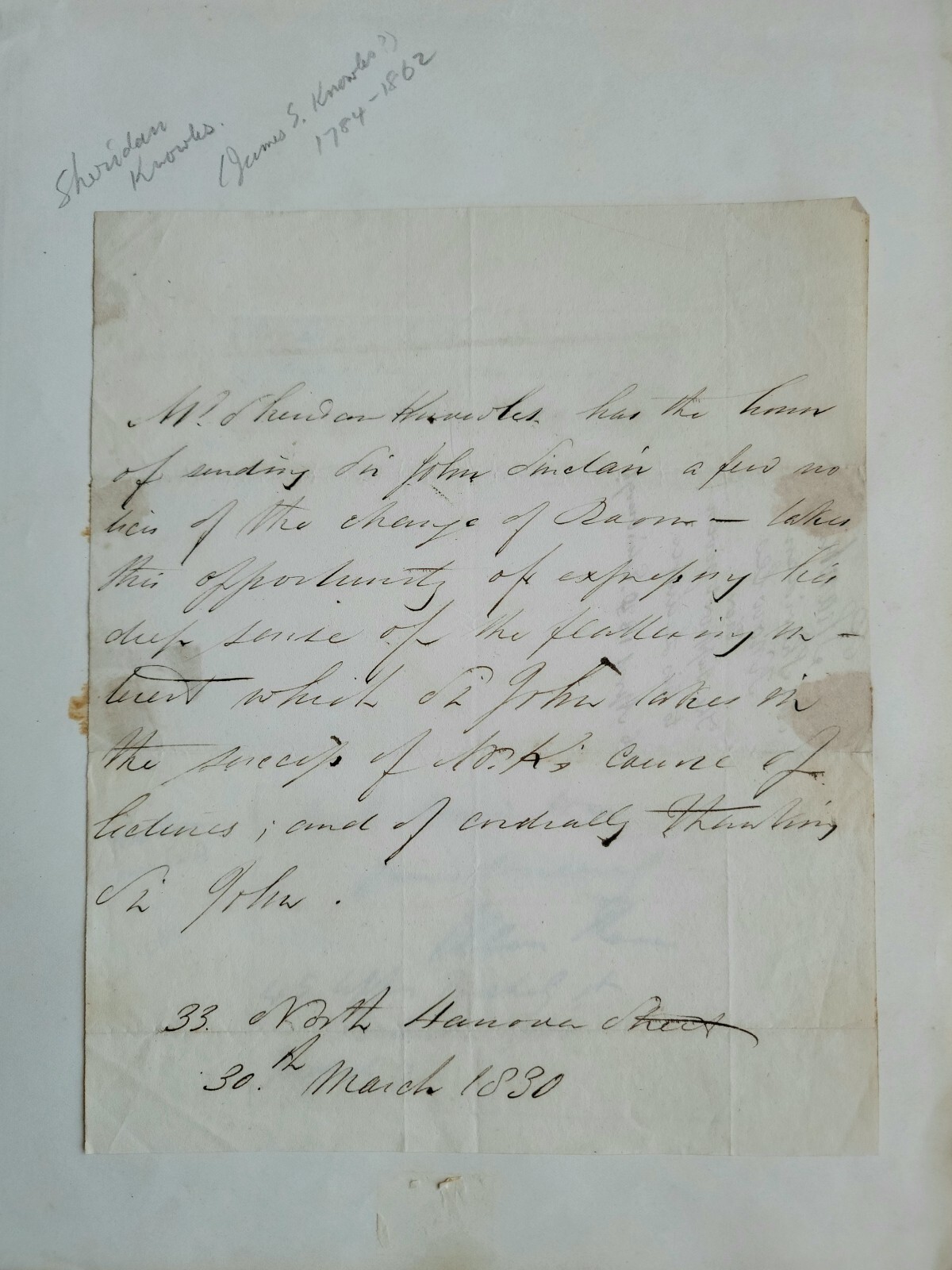 1830 James Sheridan Knowles Helena Hunchback Faucit Lady Tree actors autographs 1830 James Sheridan Knowles Helena Hunchback Faucit Lady Tree actors autographs