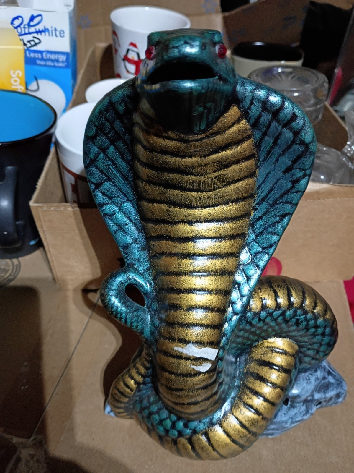 Rare Ancient Egyptian Pharaonic Wadjet Snake Cobra Statue BC Antiques