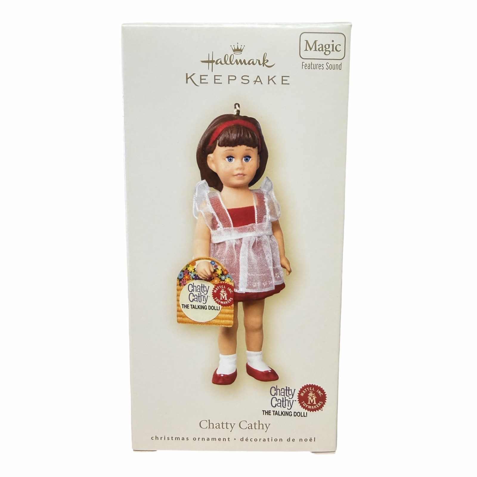 2007 Hallmark Chatty Cathy Ornament - The Talking Dolli - Mattel - Vintage Toys