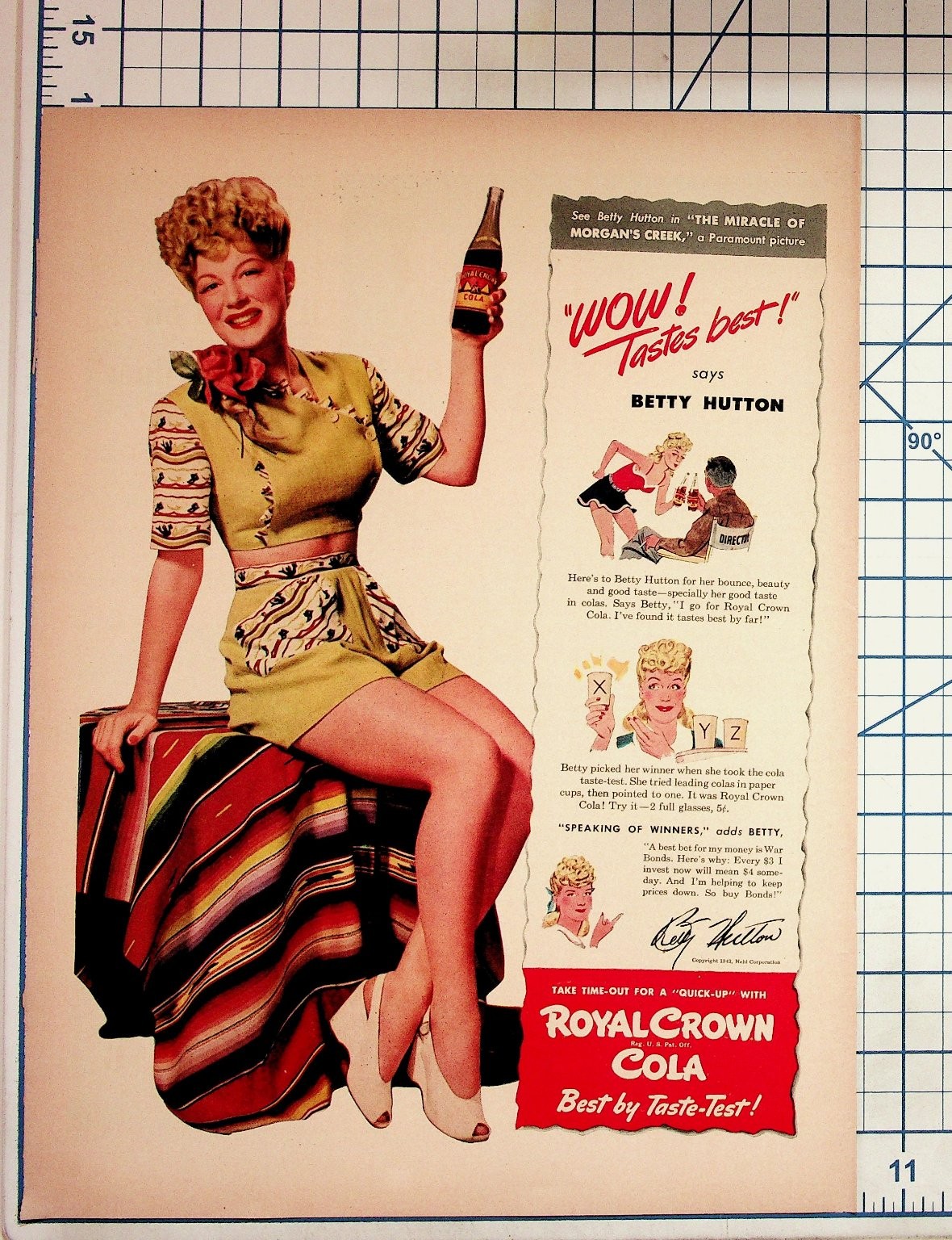 1943 Royal Crown Cola Ad Betty Hutton 1943 Royal Crown Cola Ad Betty Hutton