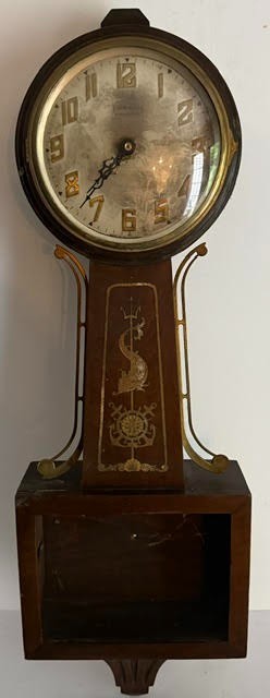 Antique Ingraham Self Starting Synchronous Motor Banjo Clock-For Parts