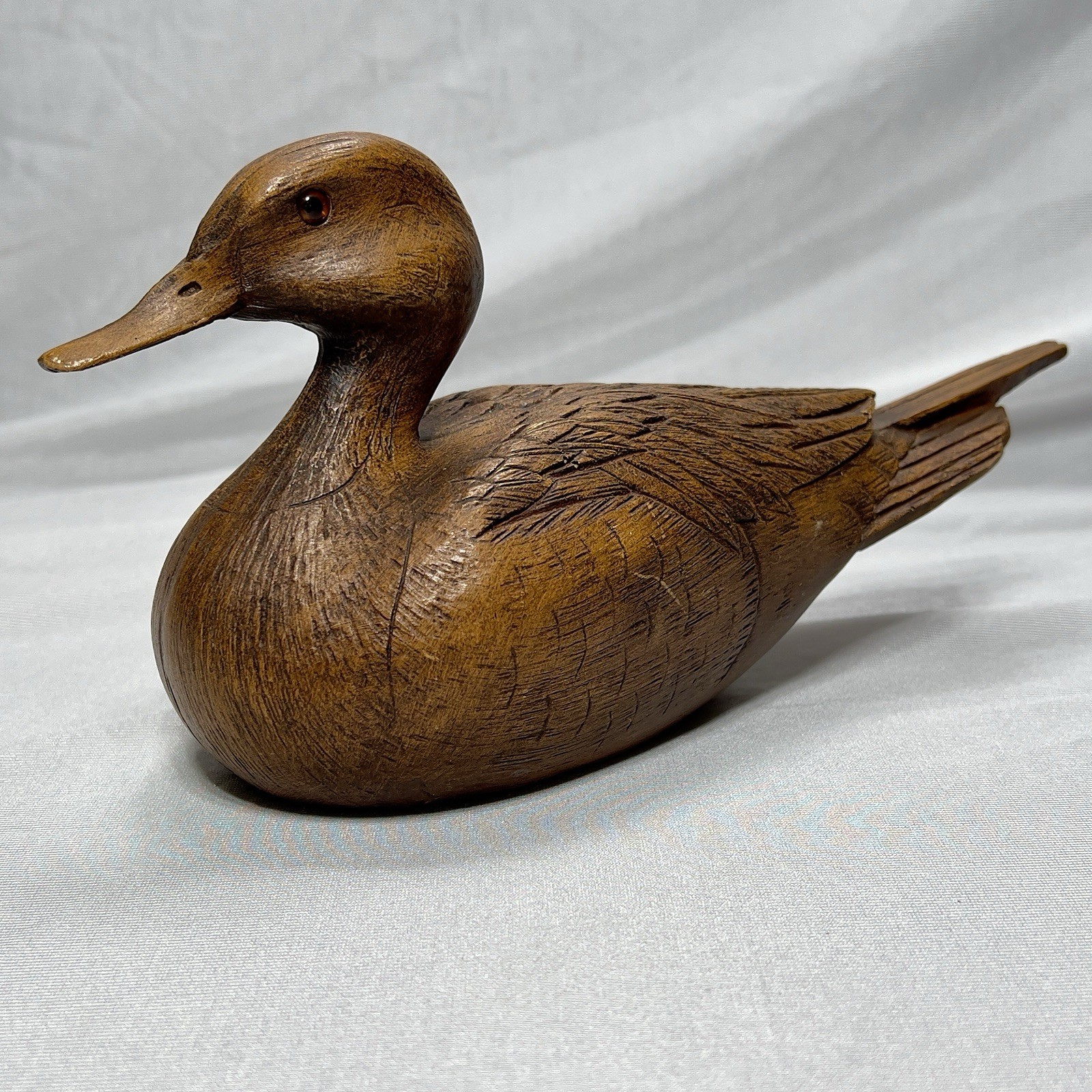 Vintage Craft-Tex Resin Duck Decoy American Wild Fowl Series 1985 Glass Eyes Vintage Craft-Tex Resin Duck Decoy American Wild Fowl Series 1985 Glass Eyes