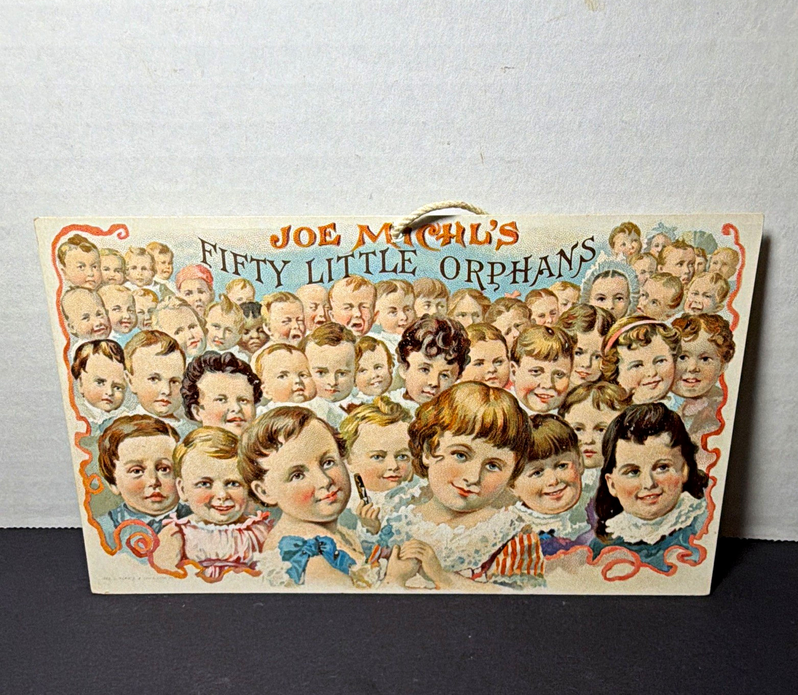 Jos. Michl Fifty Little Orphans “Little Orphan” Cigar Label Card Decatur IL