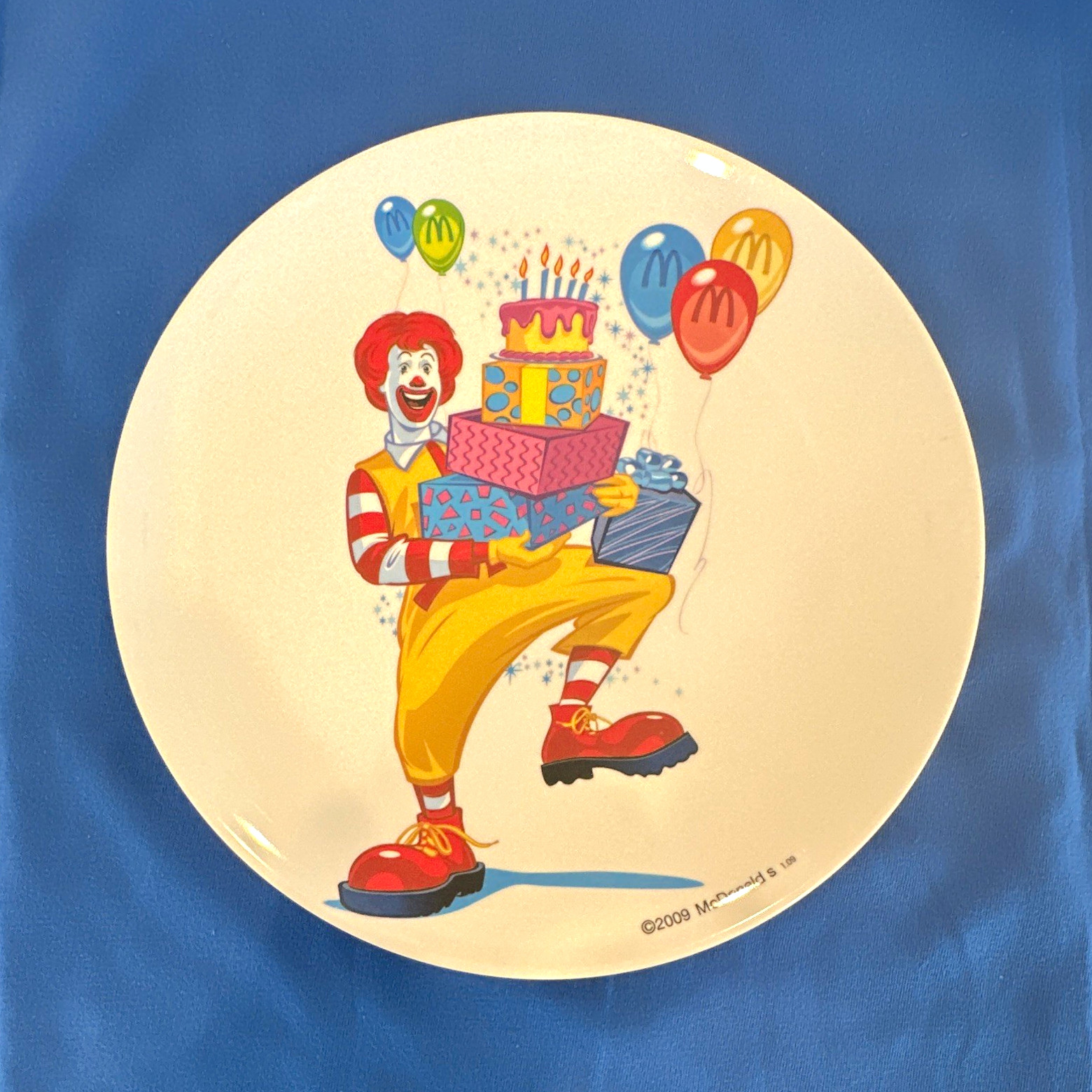 McDonald\'s 2009 Ronald McDonald Birthday Cake & Balloons Design Plate