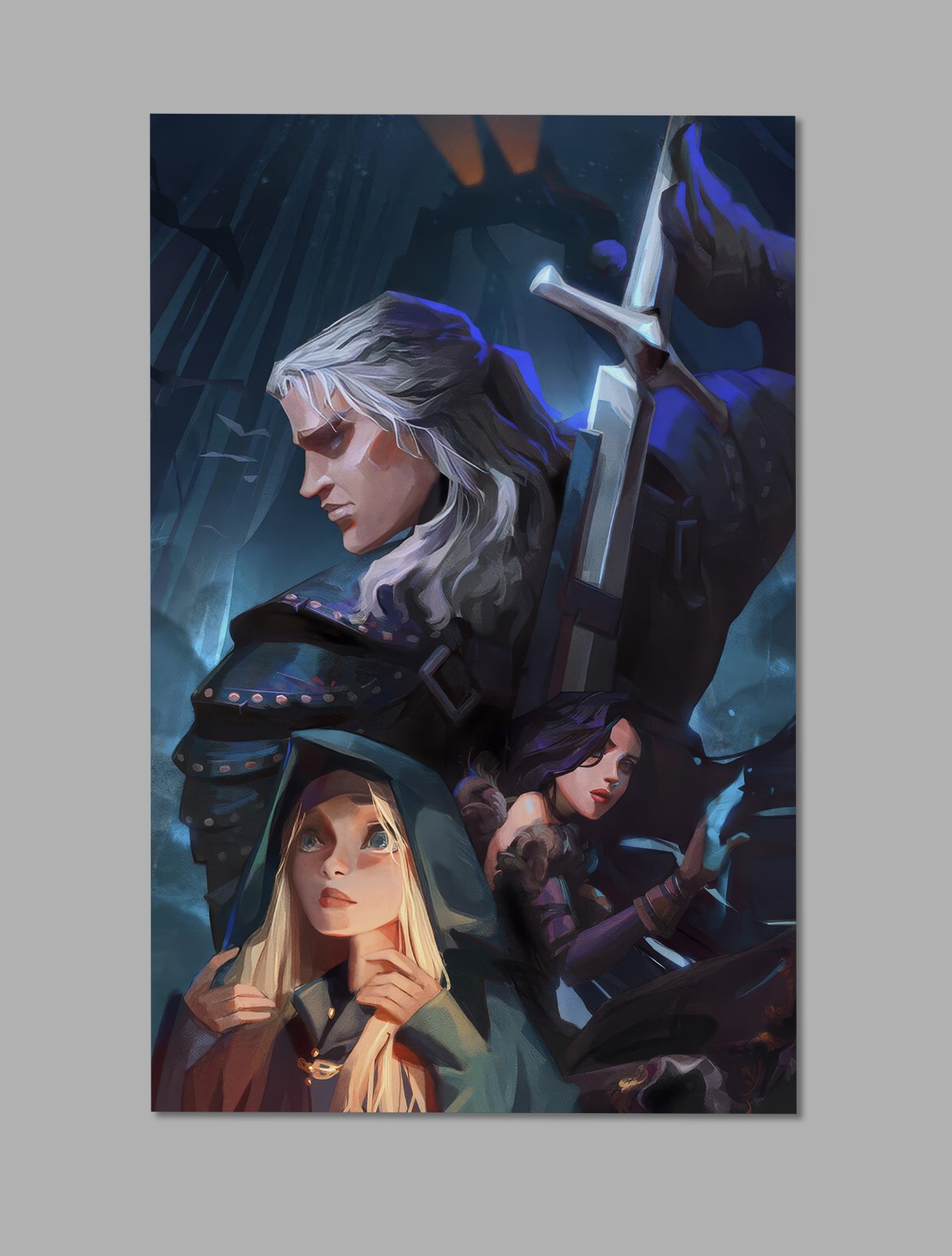 The Witcher Print - Geralt of Rivia Wall Art - 11\ The Witcher Print - Geralt of Rivia Wall Art - 11\