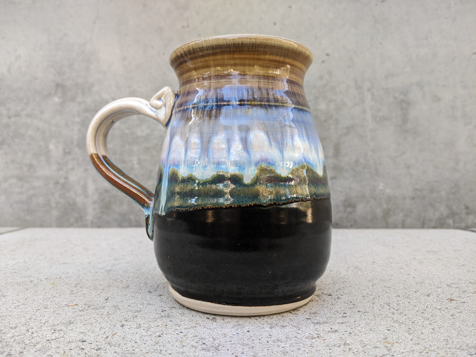 OOAK Extra Large Gorgeous Handcrafted Initialed Ceramic Coffee Tea Mug Cup 23 Oz OOAK Extra Large Gorgeous Handcrafted Initialed Ceramic Coffee Tea Mug Cup 23 Oz