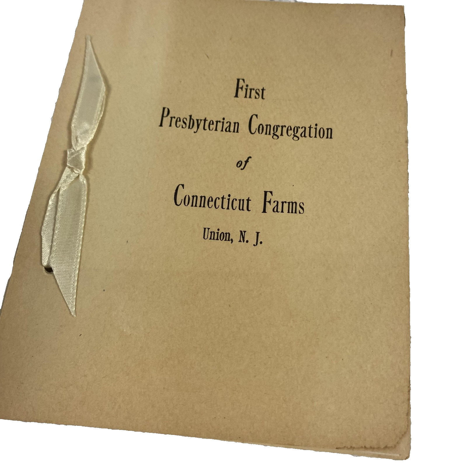 Vintage 1945 First Presbyterian Connecticut Farms NJ Church Membership Booklet