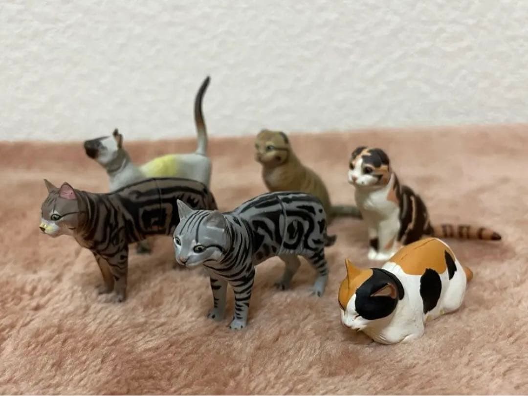 Kaiyodo Choco Egg Cat Figures 6 Pack Set Unused Vintage Japan Import Kaiyodo Choco Egg Cat Figures 6 Pack Set Unused Vintage Japan Import