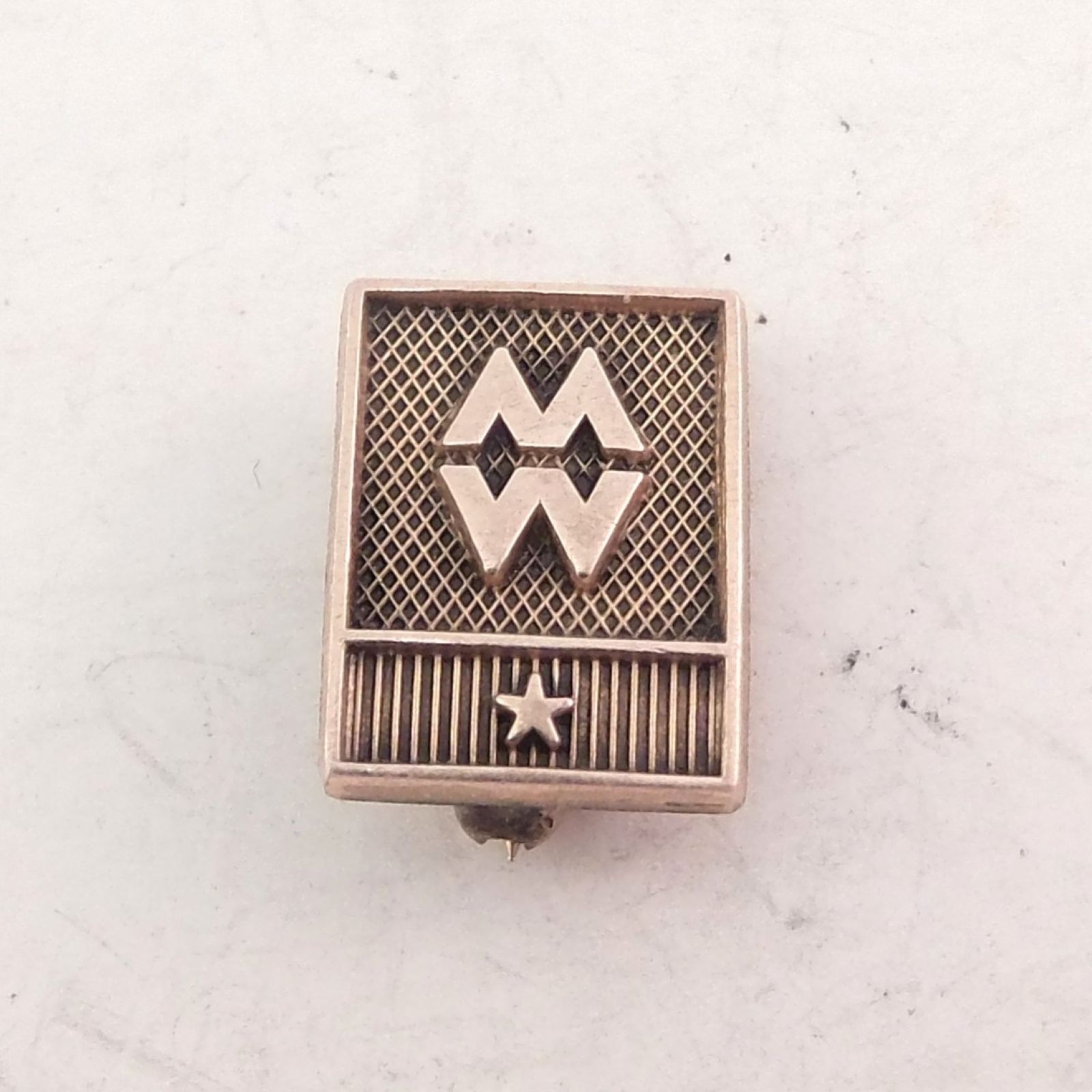 Vintage Montgomery Wards Service Award Lapel Pin 10k Gold Filled cTo OC Tanner