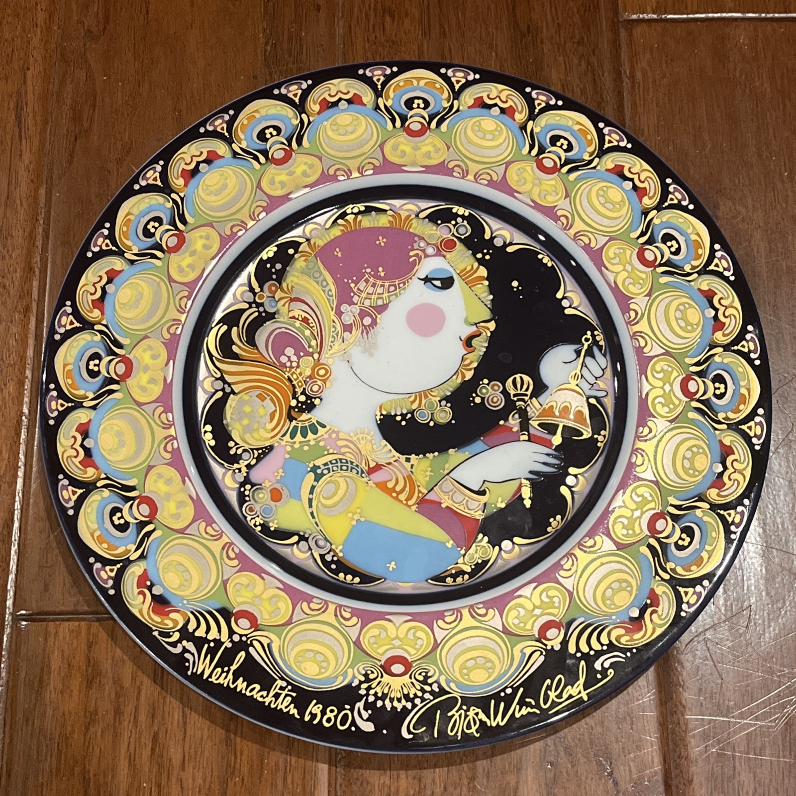 Rosenthal Bjorn Wiinblad Limited Collector’s Weihnachtsteller Xmas Plate 1980
