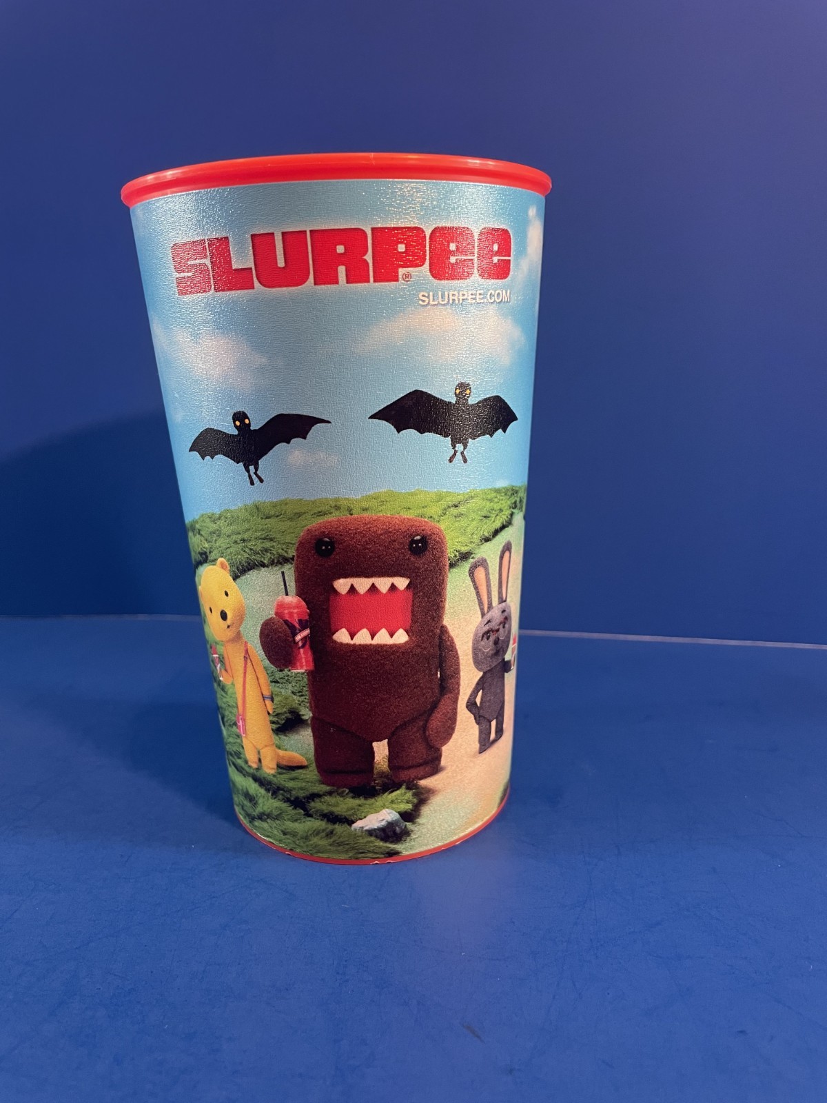 Domo Kun 2009 7-Eleven Slurpee Cup w/ Friends Tashanna Mr. Usaji Great Condition Domo Kun 2009 7-Eleven Slurpee Cup w/ Friends Tashanna Mr. Usaji Great Condition