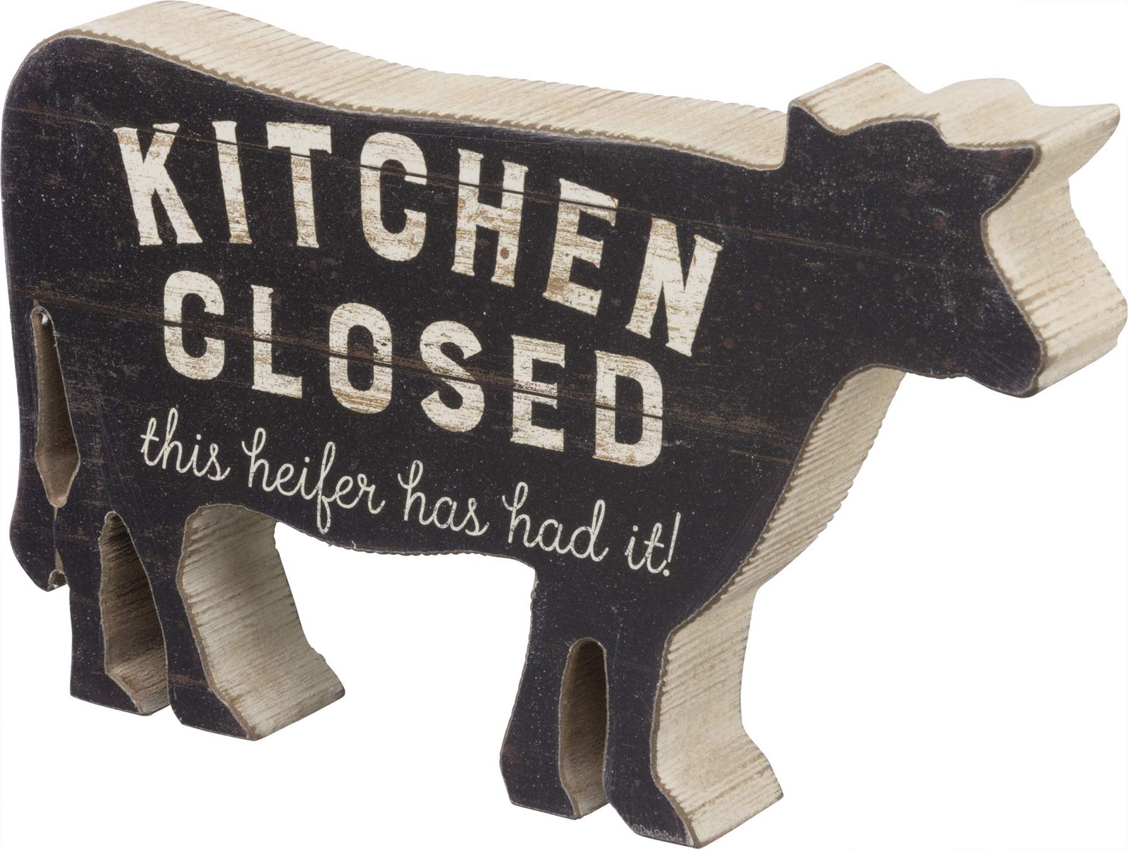 Primitives by Kathy Chunky Sitter Kitchen Closed Heifer Has Had It, Black, White Primitives by Kathy Chunky Sitter Kitchen Closed Heifer Has Had It, Black, White