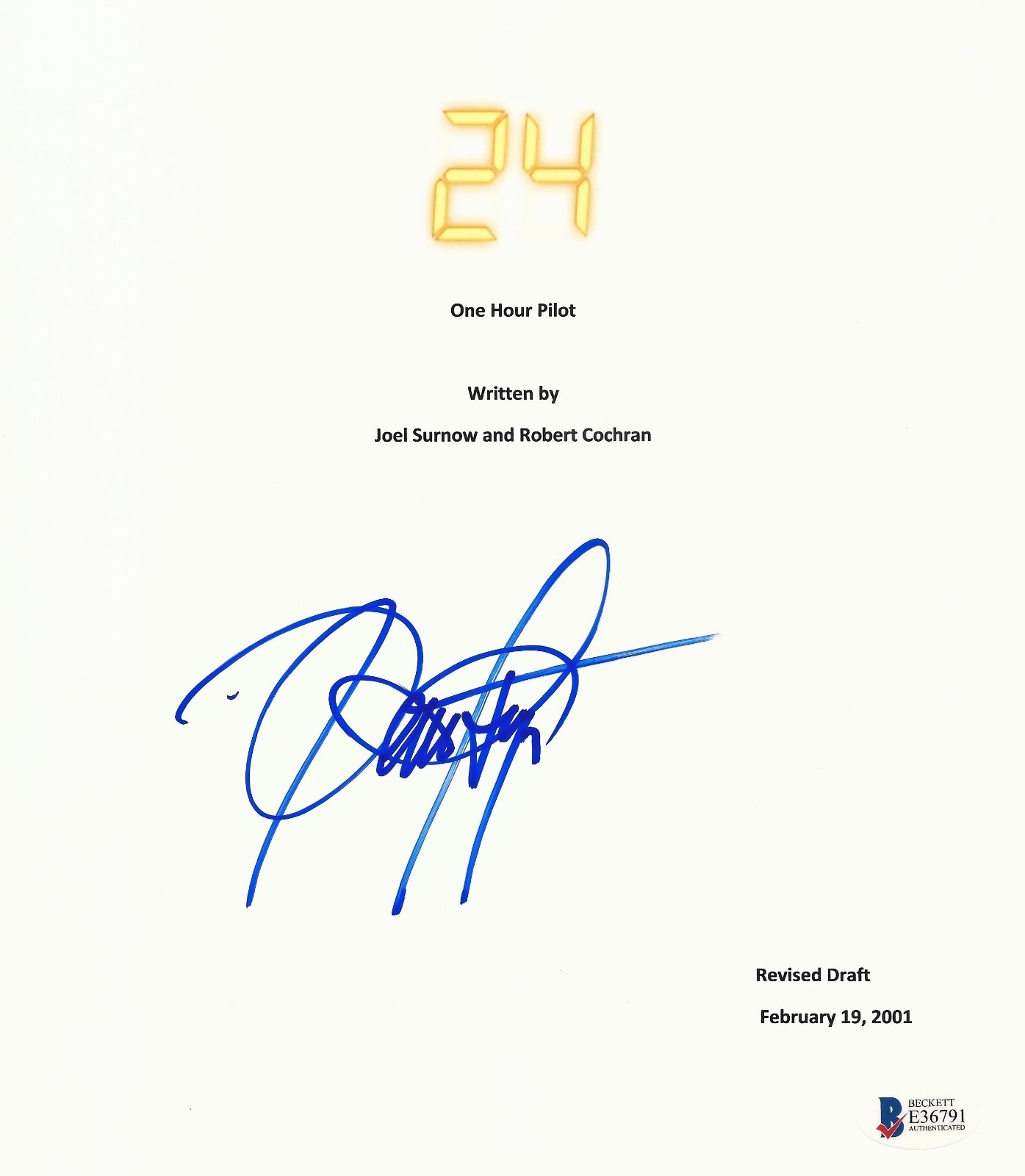 DENNIS HAYSBERT SIGNED 24 FULL PILOT SCRIPT SCREENPLAY AUTHENTIC AUTO BECKETT