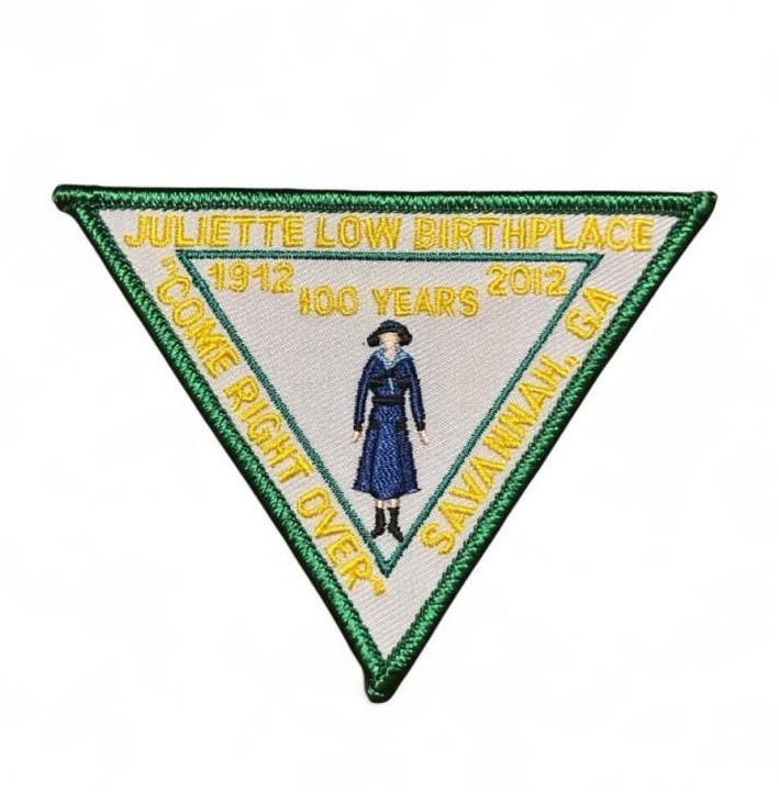 Girl Scout Patch Juliette Low Birthplace 100 Years 1912–2012 GA Founder Daisy