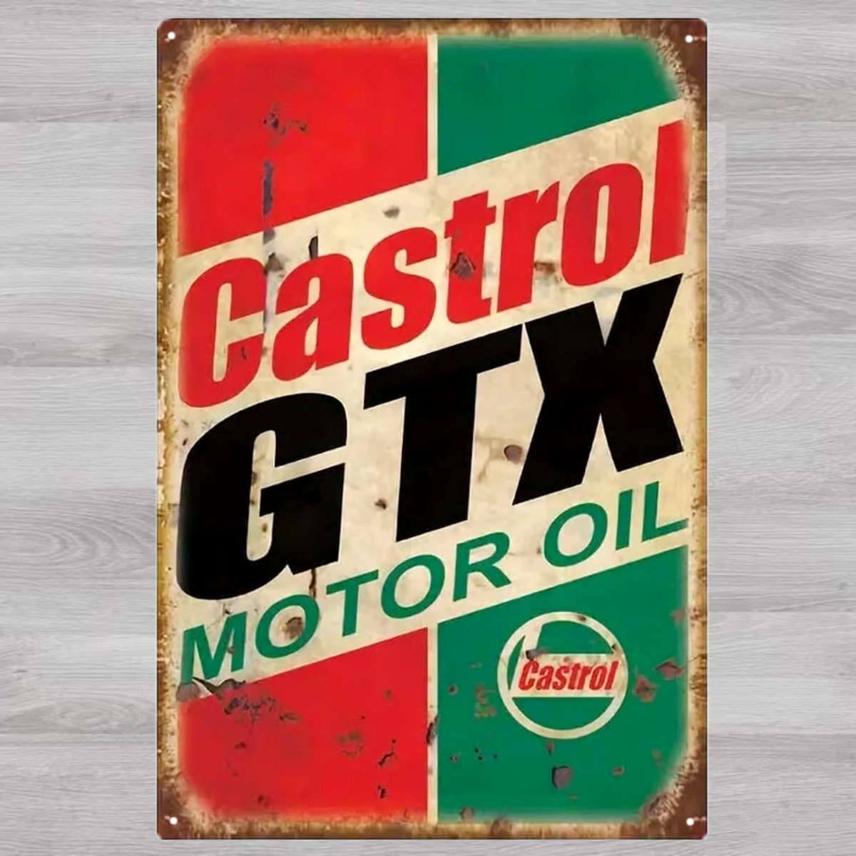 Castrol GTX Motor Oil 8 x 12 Novelty Metal Sign Shrink-Wrapped New Castrol GTX Motor Oil 8 x 12 Novelty Metal Sign Shrink-Wrapped New