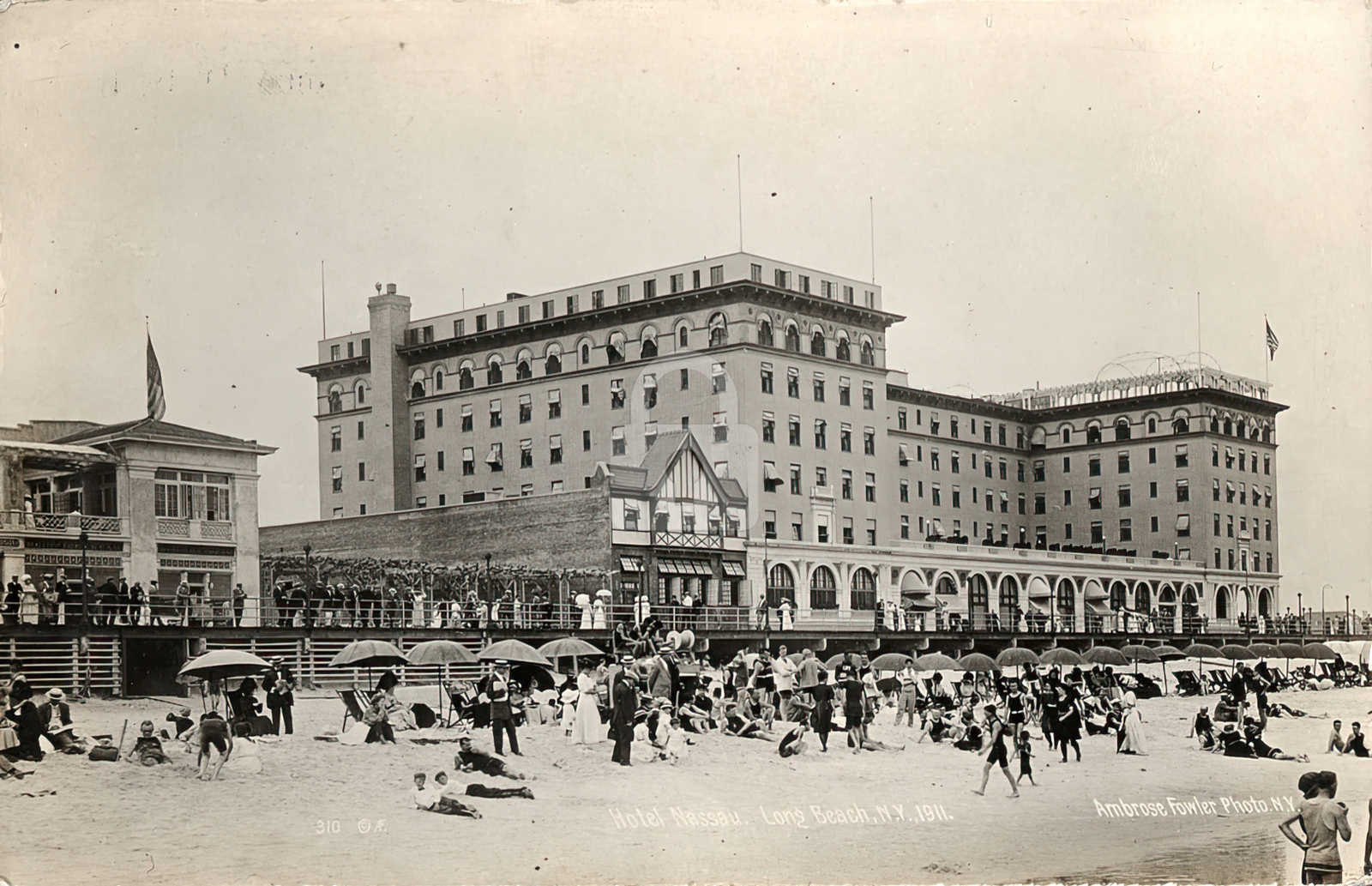 Hotel Nassau Long Beach NY New York 1 1911 RPPC Photo Postcard COPY Hotel Nassau Long Beach NY New York 1 1911 RPPC Photo Postcard COPY