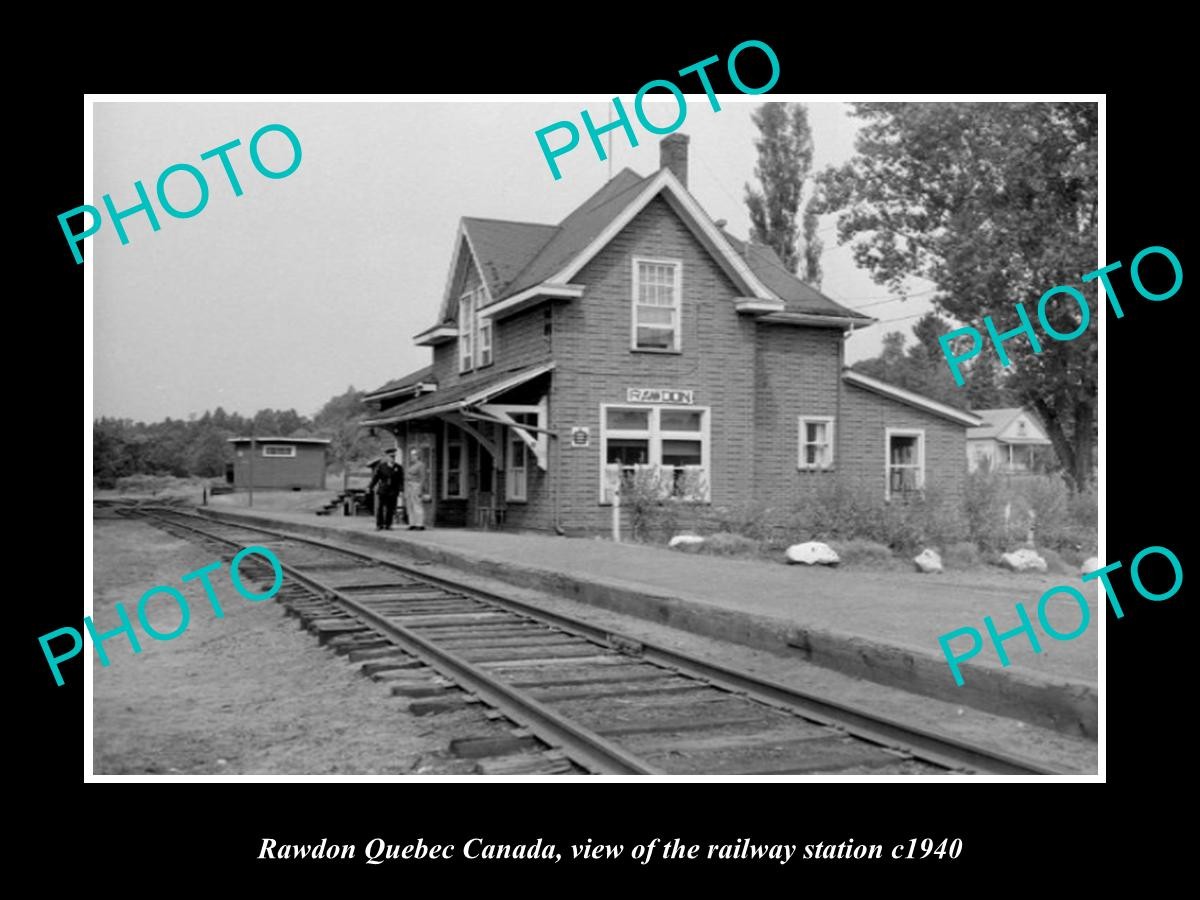 Rawdon Quebec Canada The Railway Station c1940 Old Large Historic Photo