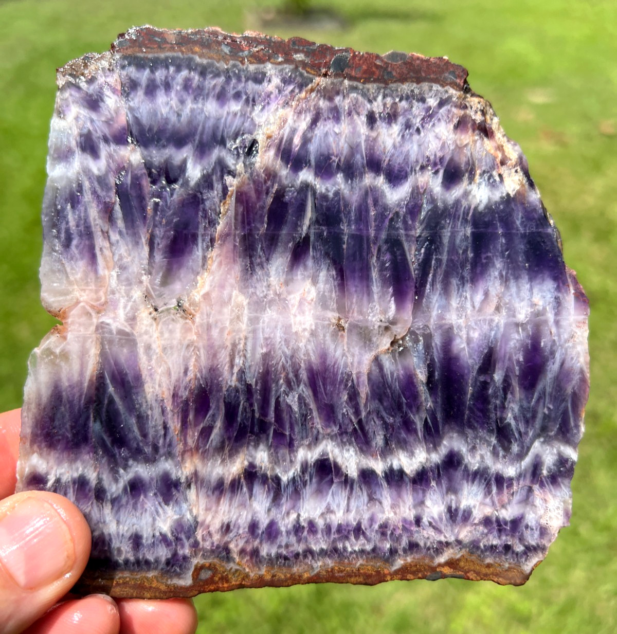 Beautiful High Grade Amethyst Lace Slab  - 266g