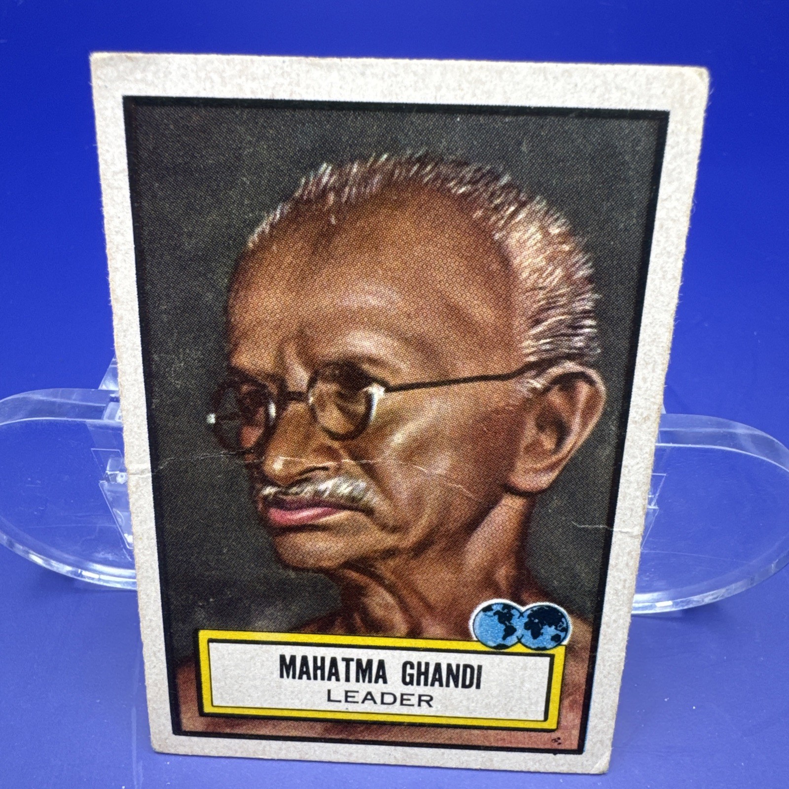 1952 Topps Look N See Mahatma Gandhi #65 (crease) 1952 Topps Look N See Mahatma Gandhi #65 (crease)