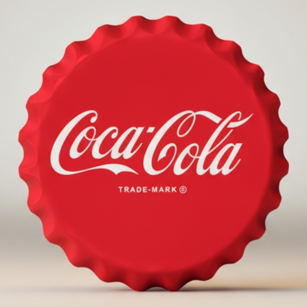 Coca-Cola Classic Bottle Cap Metal Sign