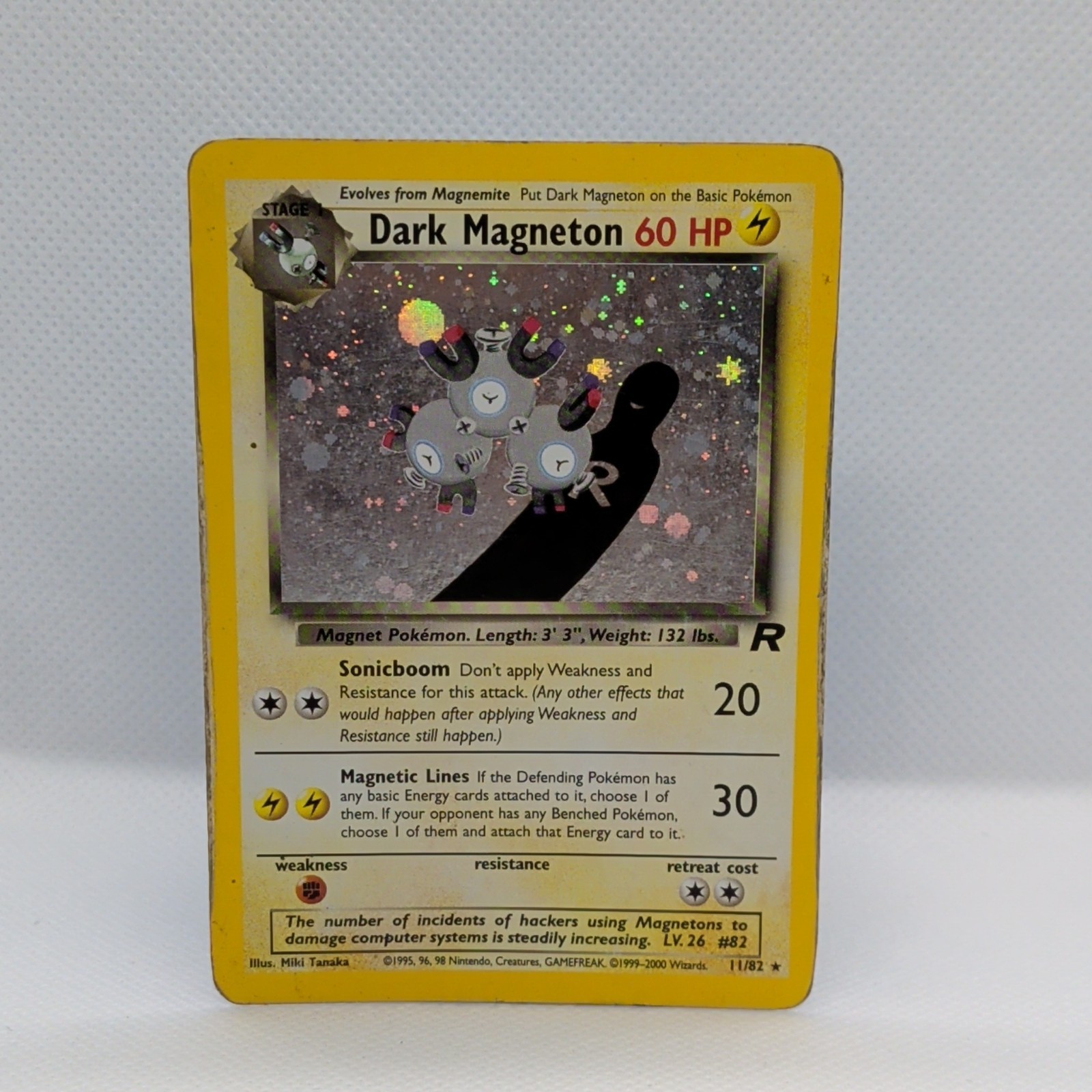 Pokemon Dark Magneton 11/82 Holo Team Rocket 2000 WOTC Vintage Rare Pokemon Dark Magneton 11/82 Holo Team Rocket 2000 WOTC Vintage Rare