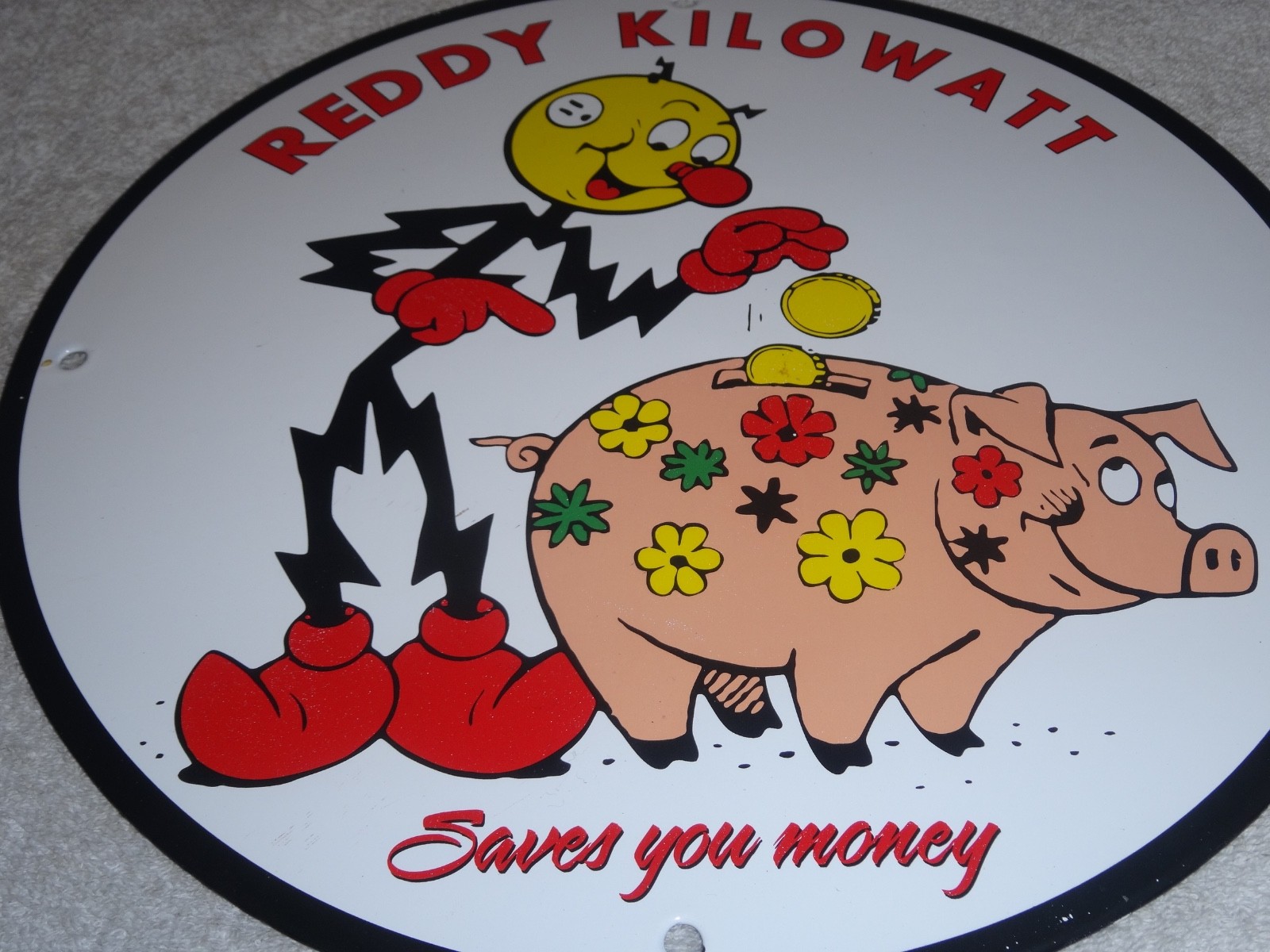 VINTAGE REDDY KILOWATT PIGGY BANK SAVES MONEY $ 12 VINTAGE REDDY KILOWATT PIGGY BANK SAVES MONEY $ 12