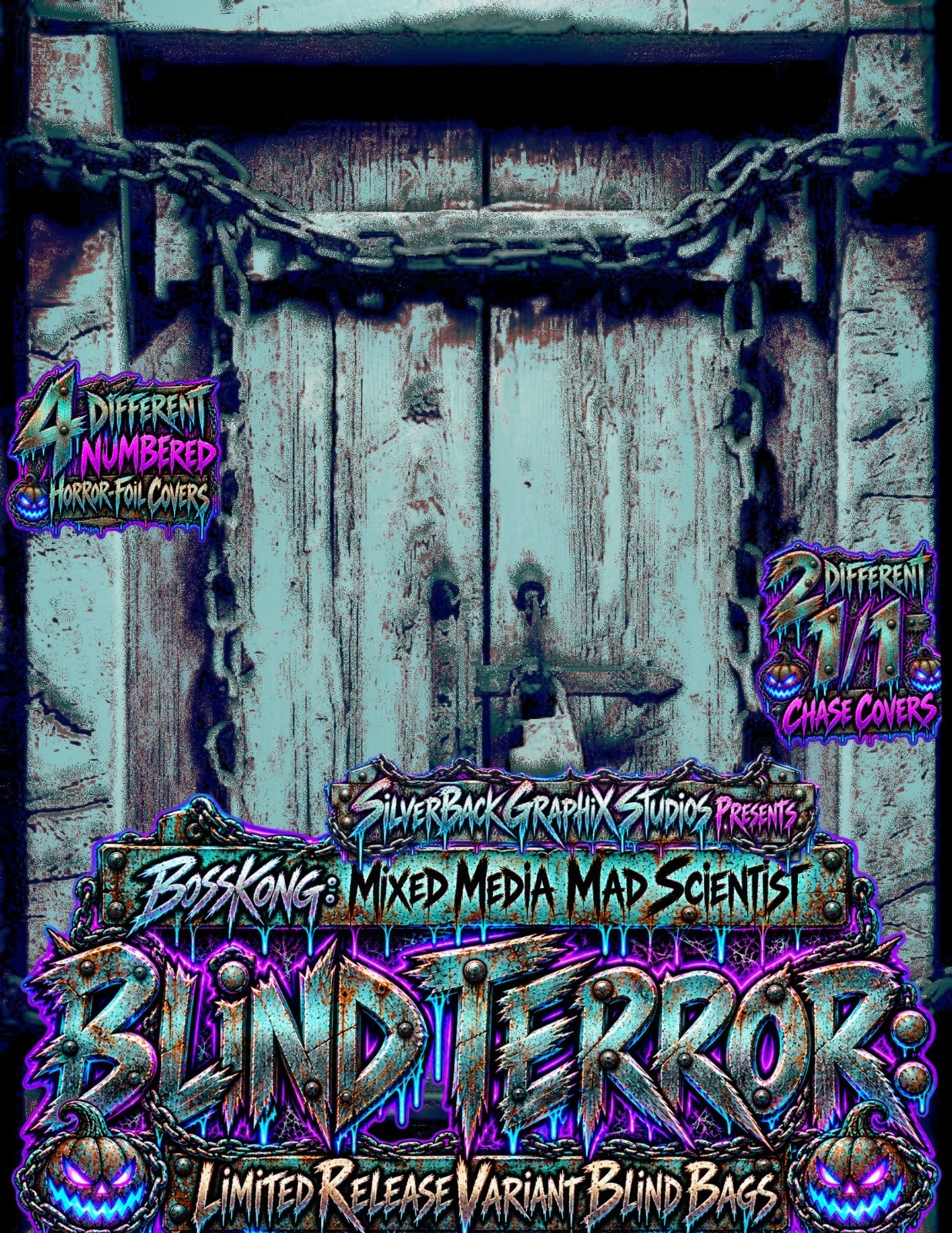BossKong Blind Terror Comic Book Variant Blind Bag 4 separate 1/1 in a run of 30 BossKong Blind Terror Comic Book Variant Blind Bag 4 separate 1/1 in a run of 30