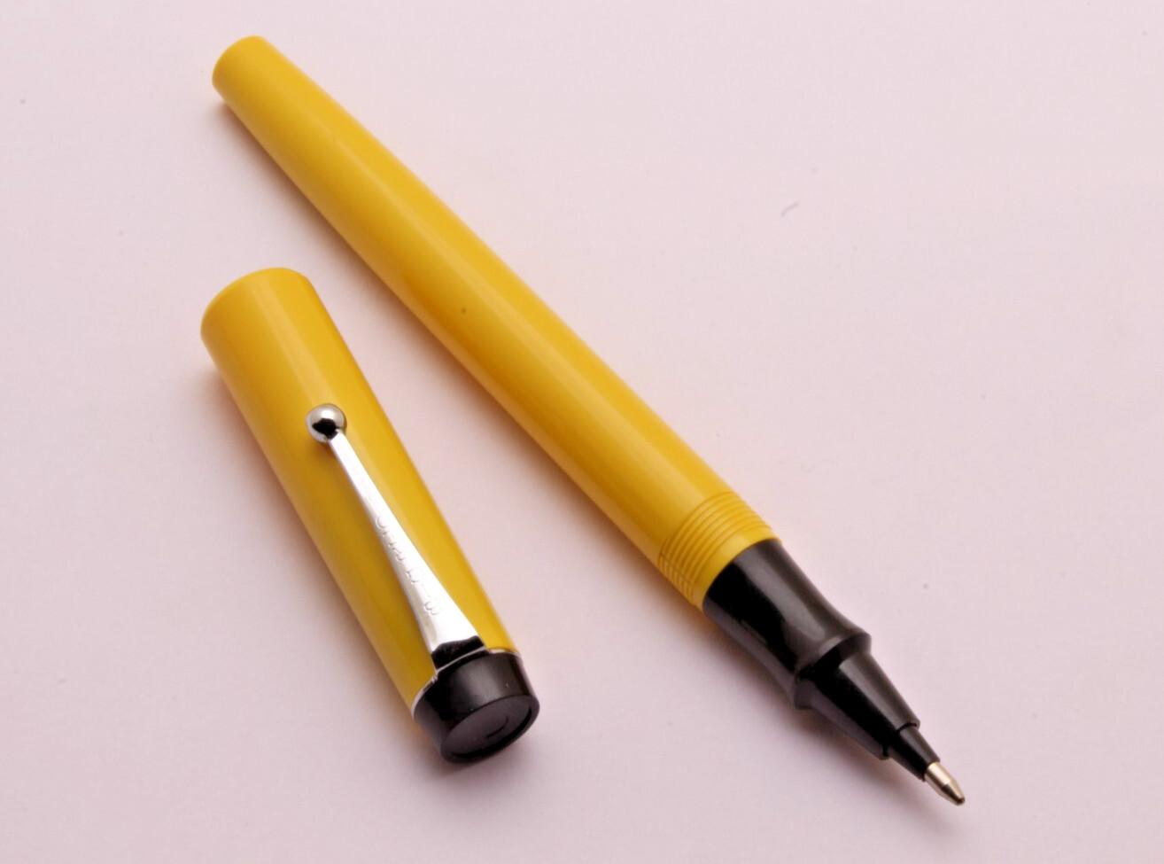 Parker BIG RED Yellow Ballpoint Pen Made In USA Vintage New Old Stock Parker BIG RED Yellow Ballpoint Pen Made In USA Vintage New Old Stock