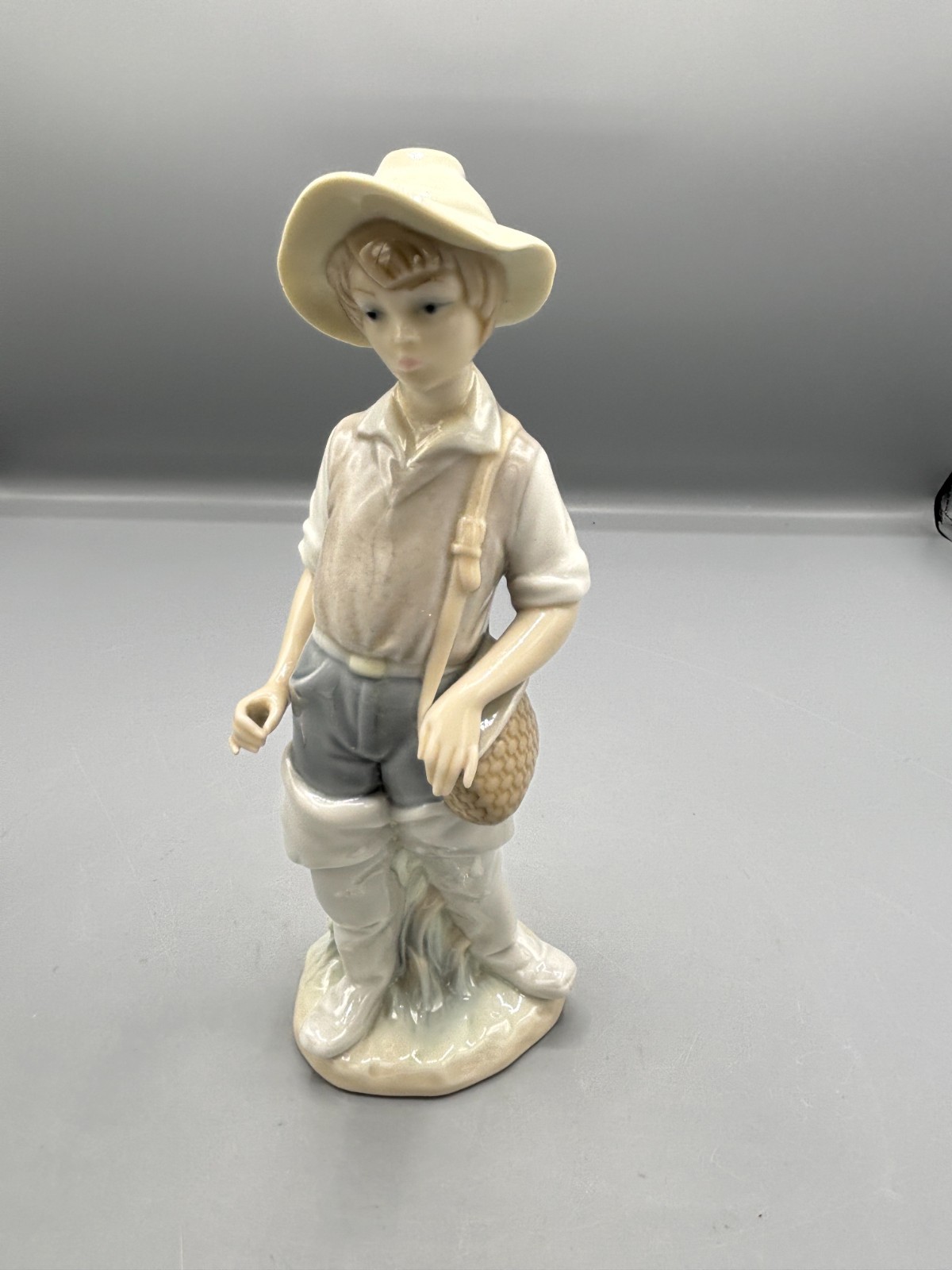 Vintage Lladro Gone Fishing boy figure Vintage Lladro Gone Fishing boy figure