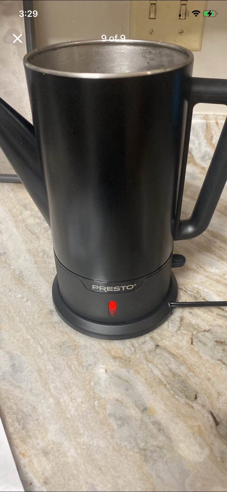 Presto 02815 Black Stainless Steel 12-Cup Cordless Coffee Percolator. Open Box Presto 02815 Black Stainless Steel 12-Cup Cordless Coffee Percolator. Open Box