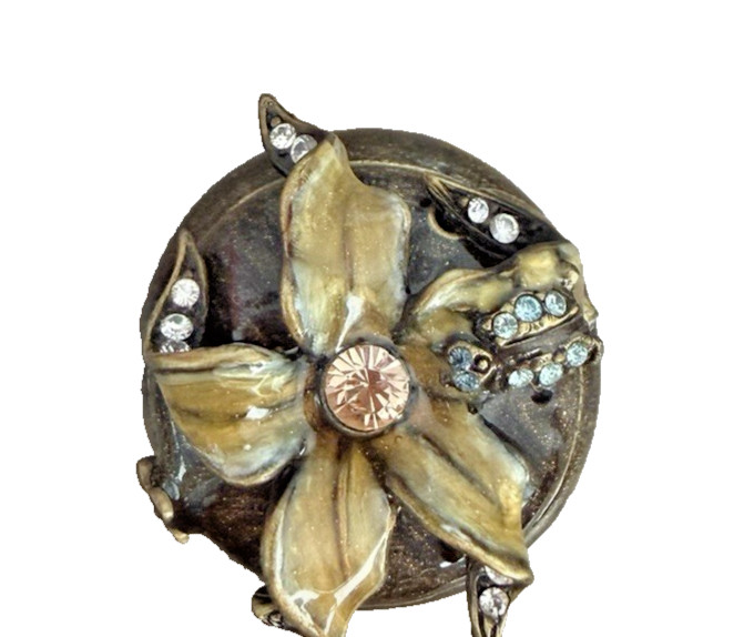 Jay Strongwater Swarovski Flower Trinket Box Pre-loved Excellent Condition.