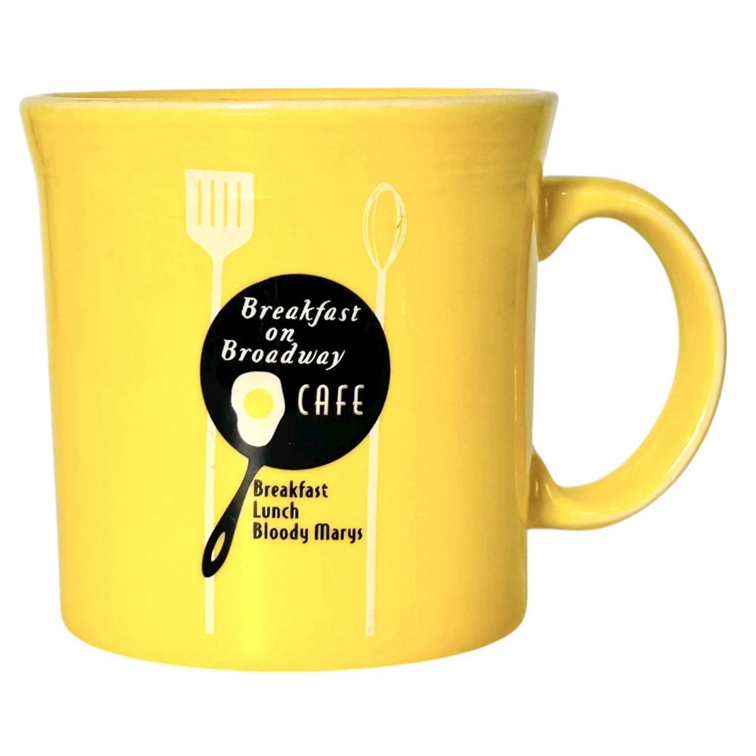 BREAKFAST ON BROADWAY CAFE Homer Laughlin FIESTA SUNFLOWER Java Mug MINT