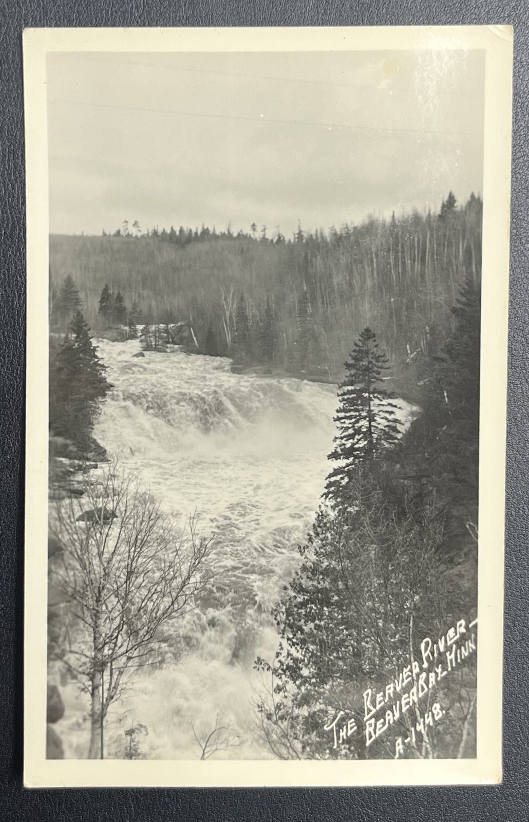 RPPC Real Photo Postcard Beaver River Beaver Bay Lake County Minnesota Hamilton